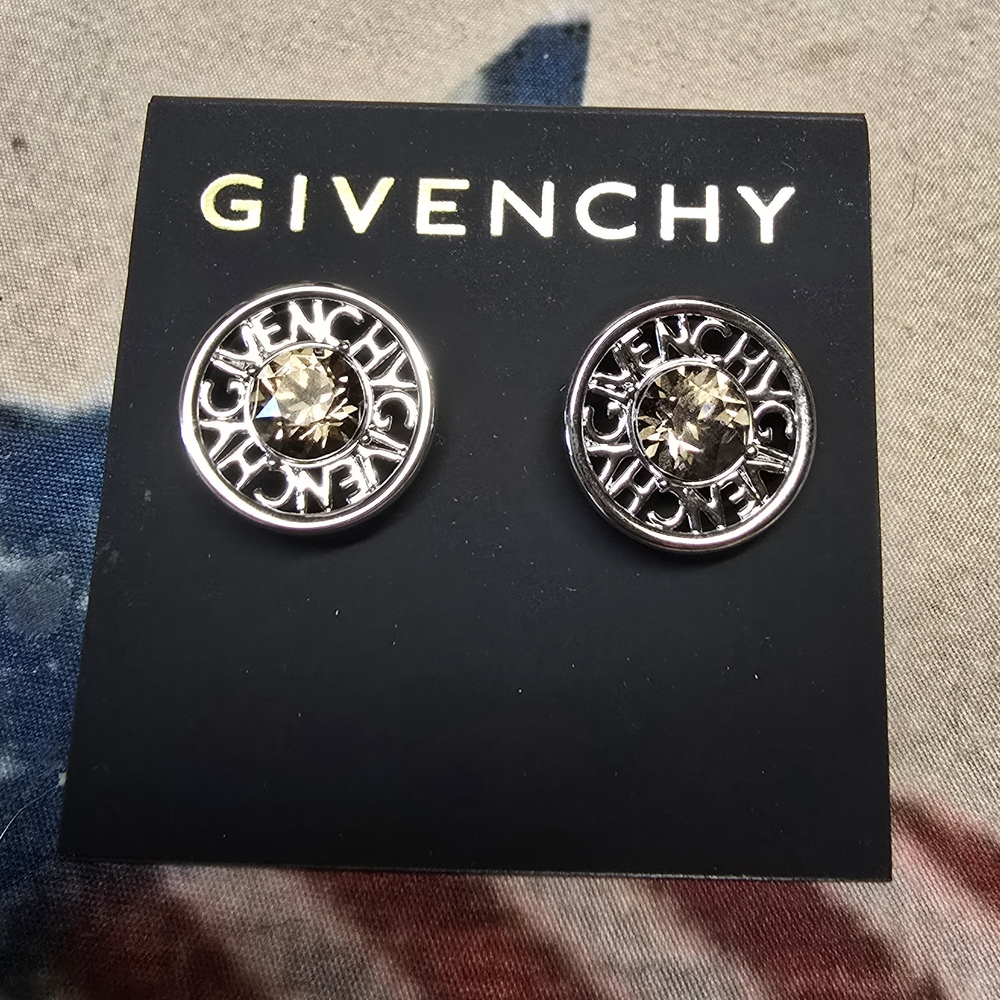 Givenchy Silver and Gold Stud Earrings